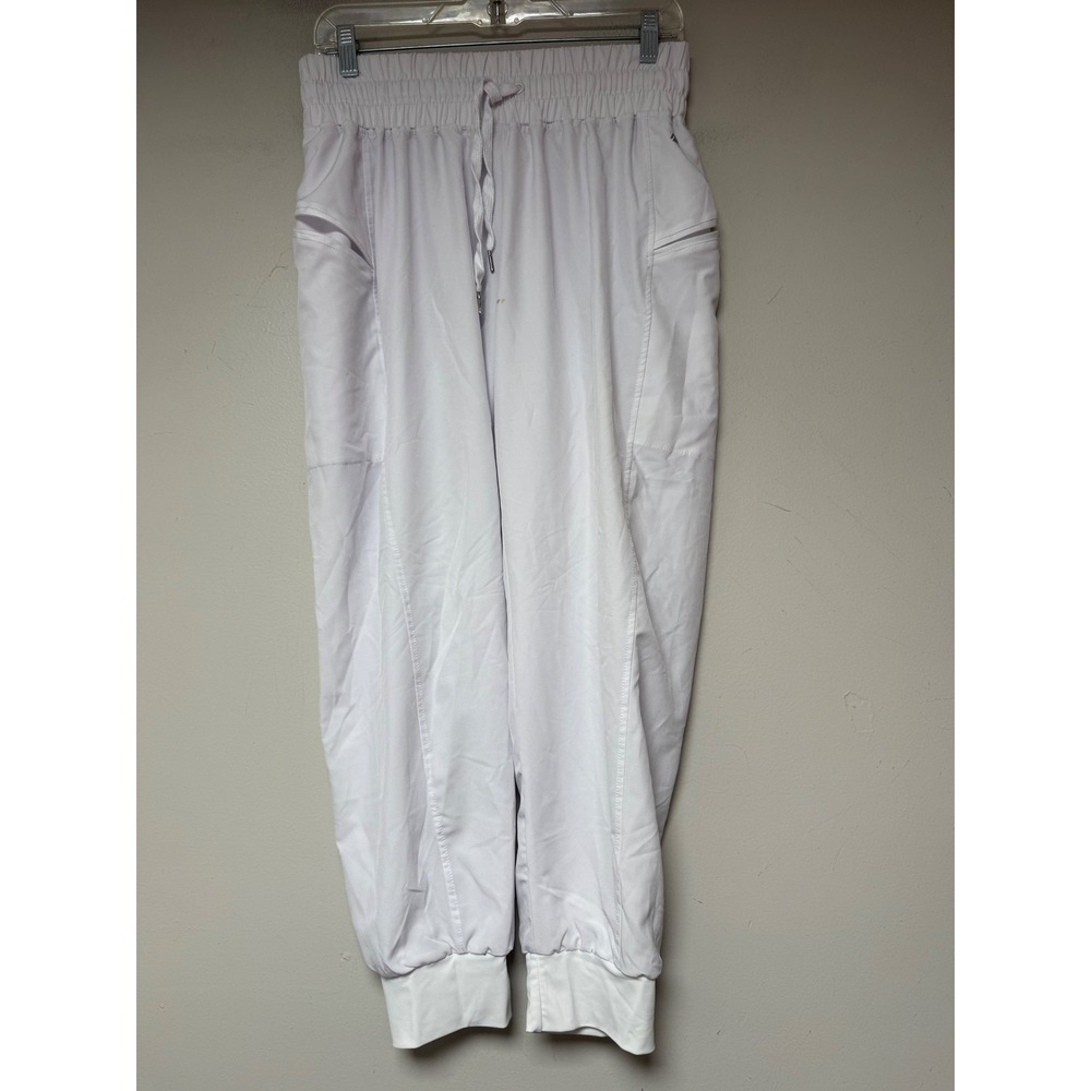 Cali Sport Jogger Pants Women Medium White Good Lined Athletic SW-JOG102-LINED